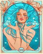 Aquarius Woman paint by number