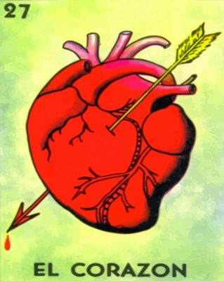 arrow in Broken heart paint by number