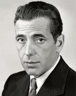 Black And White Actor Humphrey Bogart paint by numbers