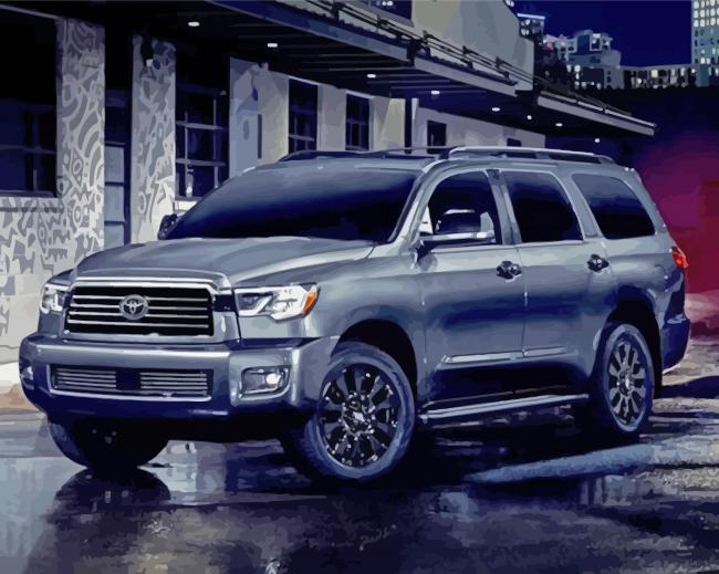 Black Sequoia Toyota paint by numbers