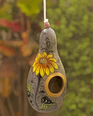 Brown Painted Gourd paint by numbers