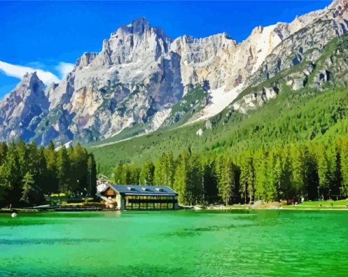 cadore mountains paint by numbers