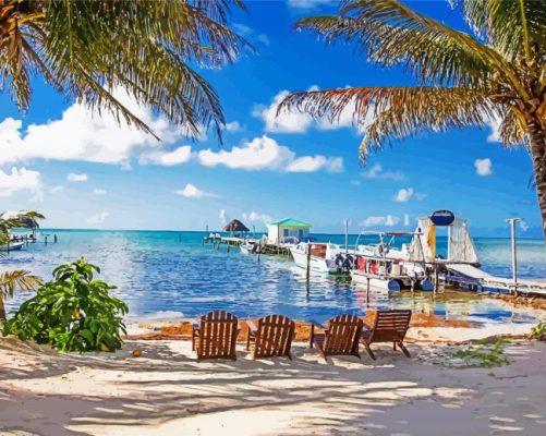 Caye Caulker paint by numbers