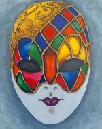 Colorful Harlequin Mask Paint by numbers