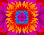 Colorful Flower Kaleidoscope paint by numbers