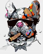 Cool Stylish Dog paint by numbers