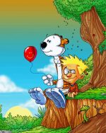 Cute Hobbes Illustration paint by numbers