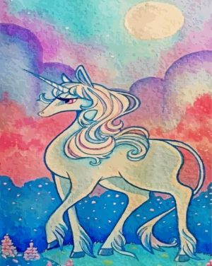 Cute Last Unicorn paint by numbers