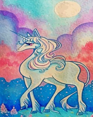 Cute Last Unicorn paint by numbers