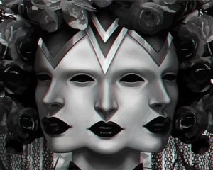 Dark Triple Face Goddess paint by numbers