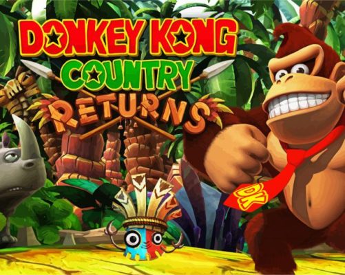 donkey kong game poster paint by numebrs