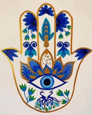 Evil Eye Hamsa paint by numbers