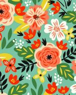 flower illustration paint by numbers