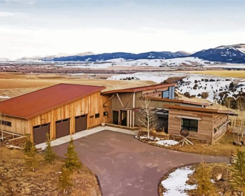 Gallatin Mountain paint by numbers