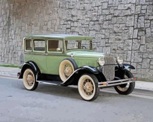 green Ford Model A Paint by numbers