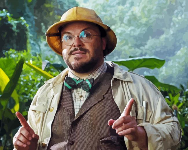jack black jumanji character paint by number