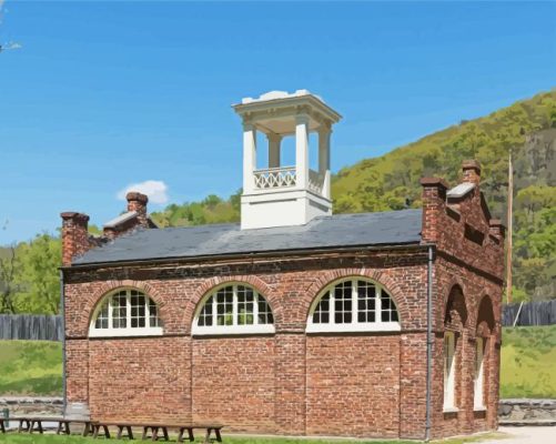 John Brown Fort Hapers Ferry paint by numbers 