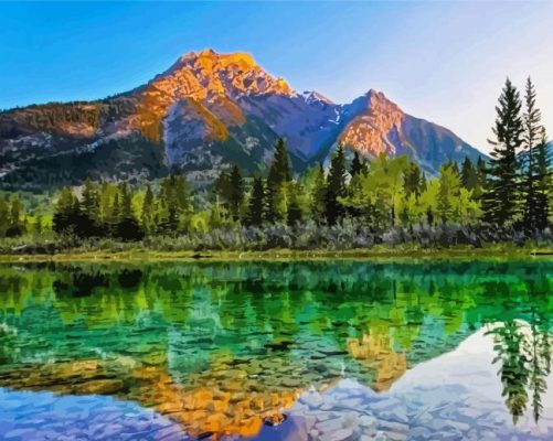 Kananaskis Nature paint by numbers
