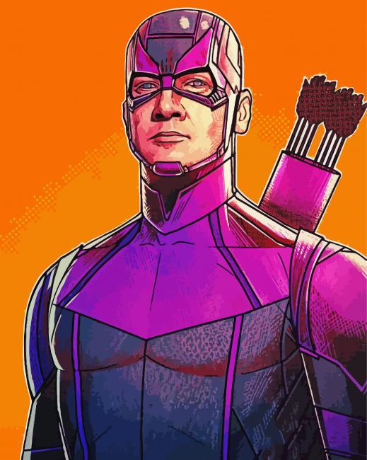 Marvel Classic Hawkeye Paint by number