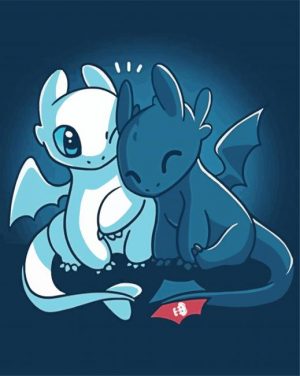 Night And Light Fury paint by numbers