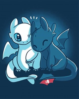 Night And Light Fury paint by numbers