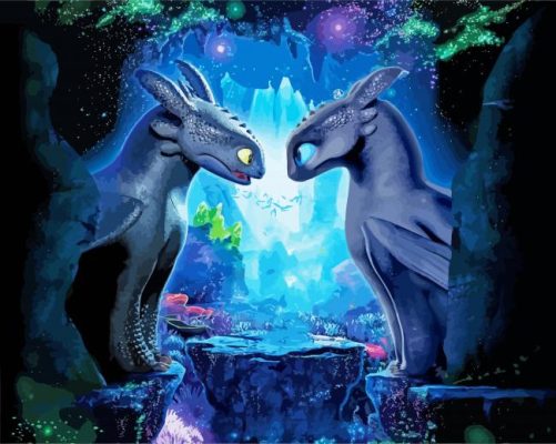 Night Fury paint by numbers