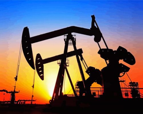 Oilfield Sunset paint by numbers