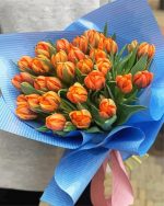 Orange Peonies Tulips Paint by numbers