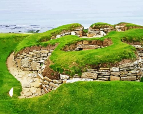 Orkney Skara Brae paint by numbers