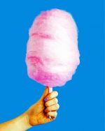 pink candy floss paint by numbers