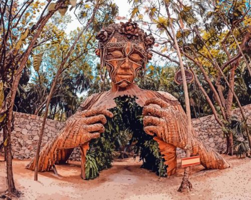 playa del carmen Tulum paint by numbers