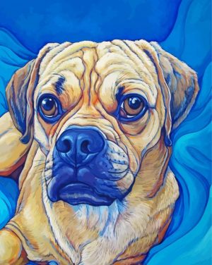 Puggle Dog Art paint by numbers