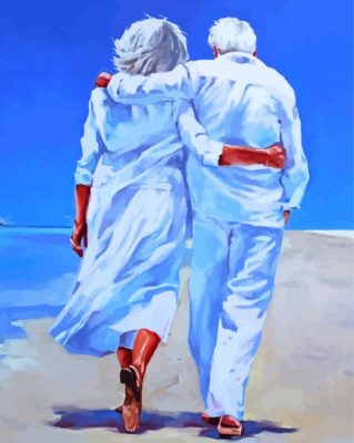 Romantic Old Couple paint by numbers
