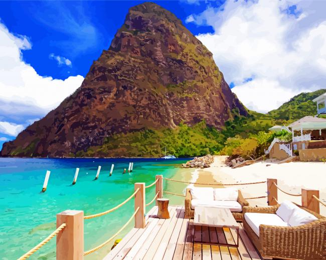 saint lucia island paint by numbers