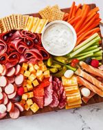 salami and cheese Charcuterie paint by numbers