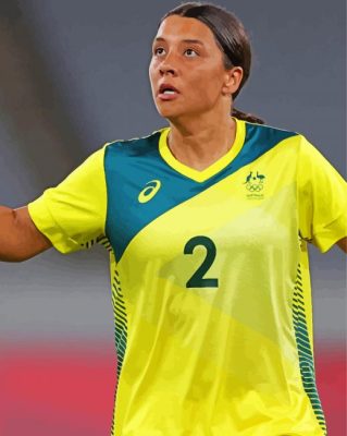 The Football Player Sam Kerr paint by numbers
