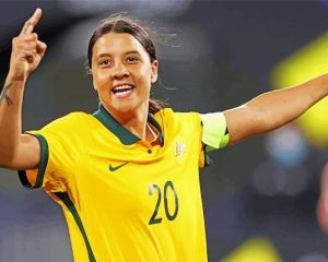 The Footballer Sam Kerr paint by numbers