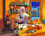 santa in his Workshop paint by numbers