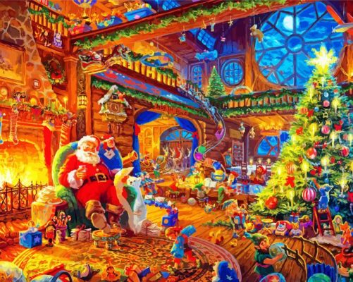 santa s Workshop paint by number
