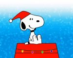 Snoopy With Santa Hat paint by numbers