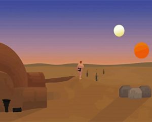 star wars tatooine planet paint by numbers