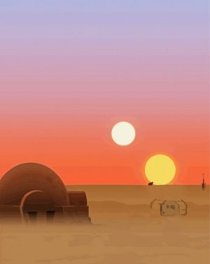 tatooine star wars paint by numbers