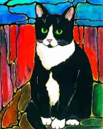 The Tuxedo Cat Pet paint by numbers