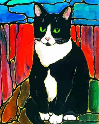 The Tuxedo Cat Pet paint by numbers