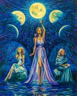 Three Fces of The Moon paint by numbers