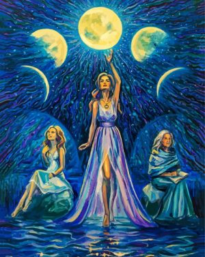 Three Fces of The Moon paint by numbers