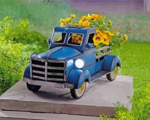Truck And Flowers