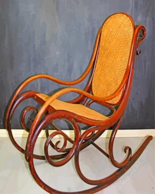 Vintage Rocking Chair paint by numbers