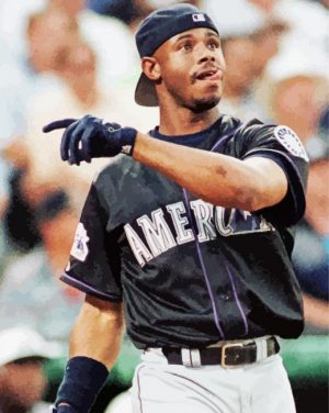 Vintage Ken Griffey Jr paint by numbers