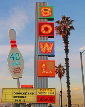 Vintage Bowling paint by numbers